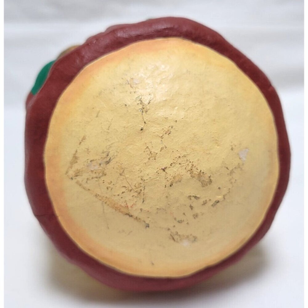 Vintage Roly Poly Santa with Bell Christmas Tree Ornament - Picture 6 of 6